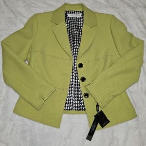 NWT Tahari x Aurthur S Levine Greg Women's Lime Green Blazer SIZE 6P